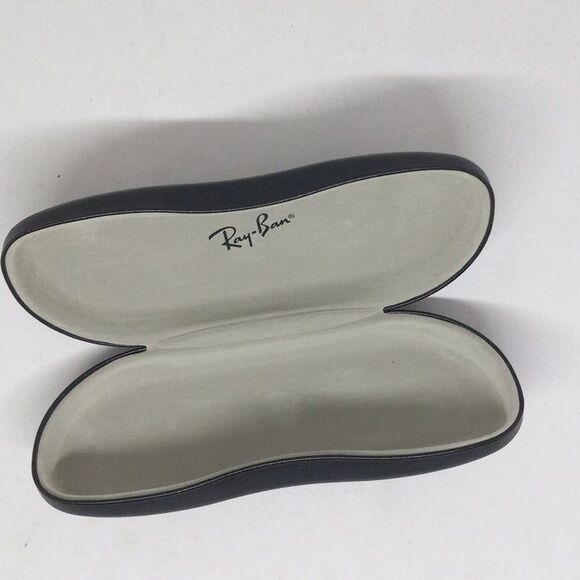 Ray-Ban Black Clam Shell Glasses Case-Gray Felt Lined-Hinged-Travel-Sunglasses - Picture 7 of 7